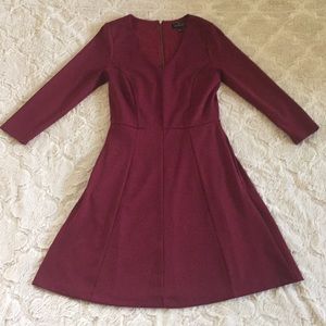 Maroon Skater Dress from The Limited * XS